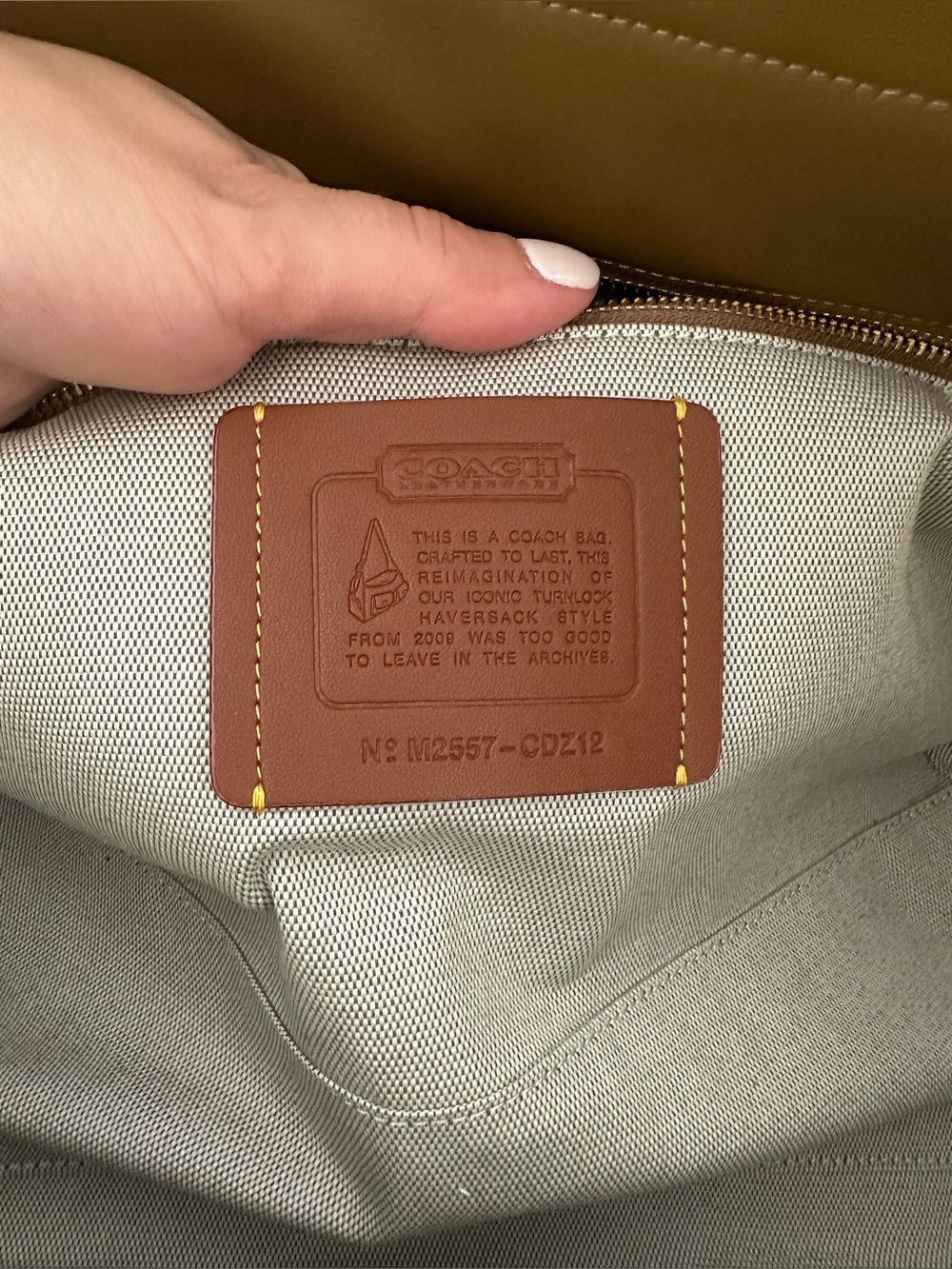 Coach Haversack Muted Olive - Picture 5 of 15